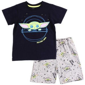 Baby Yoda Tee and Shorts Set Star Wars Mandalorian Toddler Boys Tshirt 2T 3T 4T